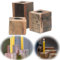 LS-LebenStil 3X Exklusive Kerzenständer Cube Fundholz 3er Set Kerzenhalter für Stabkerzen Kerzenleuchter Stabkerzenhalter