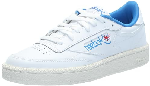 Reebok Unisex-Erwachsene Club C 85, Schuhe Weiß/Kreide/Kinetic Blue, Größe 47/45