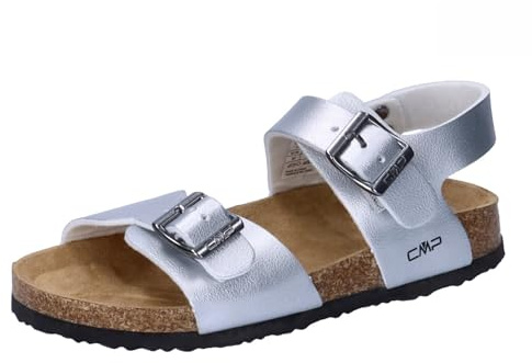 CMP Kids Raisho Sport-Sandalen, Unisex, für Kinder und Jugendliche, silber/schwarz, 29 EU