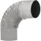 KOTARBAU® Kaminrohrbogen 90° Bogen Ø 130 mm Ofenrohr Rauchrohr aus Blech Abgasrohrbogen für Kamin Ofenknie Silber Rohr Winkel