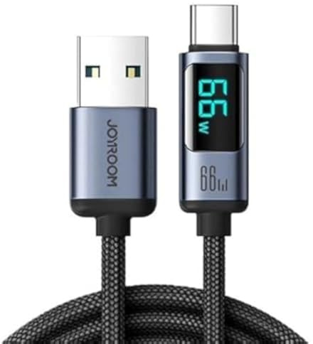 JOYROOM S-AC066A16 Ladedaten-Typ-C USB-Kabel, 66 W, 1,2 m, mit Digitalanzeige, Schwarz