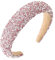Serre Tete Paillette, Strass Roses Serre Tête Femme Serre Tete Cheveux Wide Serre-Tête Accessoires Cheveux Doux Élégants pour Quotidienne, Fêtes, Spectacles, Photographie