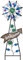 TERESA'S COLLECTIONS Garden Ornaments Outdoor, 66cm Metal Flower Garden Statue with Solar Light, Wind Spinners, Waterproof Windmill Sculpture Decoration for Lawn & Yard, Gifts for Women