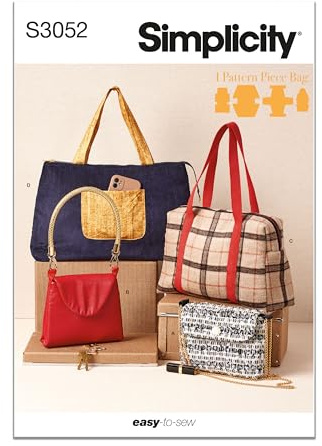 SIMPLICITY Schnittmuster SS3052OS Taschen OS (Einheitsgröße)