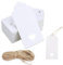 Geschenkanhänger Kraftpapier Weiß Etiketten Anhänger Geschenk Papieranhänger zum Beschriften Weiss für Hochzeit Geburtstag Weihnachten 100 Stk