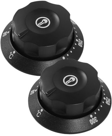 PRETYZOOM 2 Pièces Couvercle Du Bouton Du Thermostat Friteuse Bouton De Commande Thermique Remplacement Bouton De Commande Du Thermostat De La Friteuse Bouton Du Four Bouton Du Thermostat