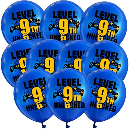DIWULI Level 9 Unlocked Ballons 10 Stück Gamer Geburtstag