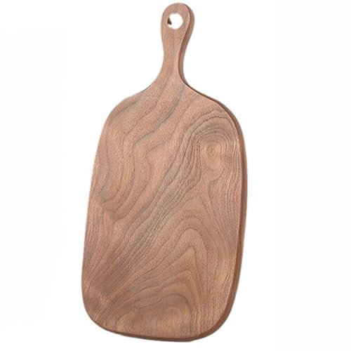 Tagliere in legno massello di noce nero in stile giapponese, 35 cm, per uso domestico, bistecca, pizza, pane, vassoio in legno di alta qualità con finitura naturale e struttura durevole