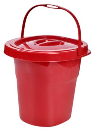 MagiDeal Urinoir pour personnes âgées avec poignée et couvercle - Récipient à pipi robuste - pour chambre à coucher, maison, personnes âgées, seniors, Rouge