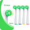 Cross Clean Ersatzköpfe kompatibel mit Oral B für Deep Clean, Bürstenköpfe kompatibel mit Oral B Braun Pro 1000/500/Genius x elektrische Zahnbürstenköpfe (weiß), 4 Stück