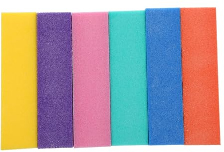 CALLARON 6 Stück Doppelseitige Nagelfeilen aus Ps Material und Sandkorn für Präzises Nageltrimmen und Nachhaltige Maniküre im Alltag