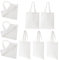 Cabilock 8 Piezas Bolsas de Lona Sublimables Almacenamiento Doméstico Tote Bags Blancas y Manualidades Resistentes