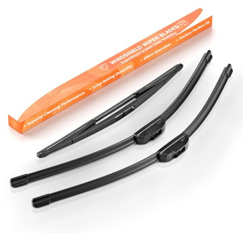 GEARMONSTER Scheibenwischer Wischerblätter Vorne + Hinten Satz Autoscheibenwischer Heckscheibenwischer Wischerblätter-Set für OPEL MERIVA A 2003-2010