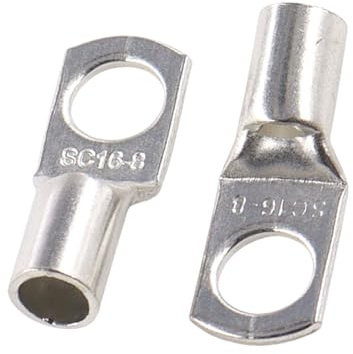 JOYELEC SC16-8 Kabelschuhe aus verzinntem Kupfer, 16,0 mm², M8 Batterie, SC-Ring, Crimpklemmen, Stecker für Elektro, Auto, Boot, Auto, Batteriekabelenden, Bolzenloch-Crimpklemmen, Steckverbinder, 25