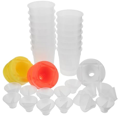 Vasos de Acuarela para Niños Antiderrames 15 Piezas con Tapas | Pp Reutilizable, Mezcla Fácil de Color, para Proyectos de Arte y Aula, Decoracion Colegio