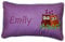 Momelie Lila Schmusekissen * Kuschelkissen * Eulen * mit Namen Bestickt * 17 x 29 cm * SK-li_0051