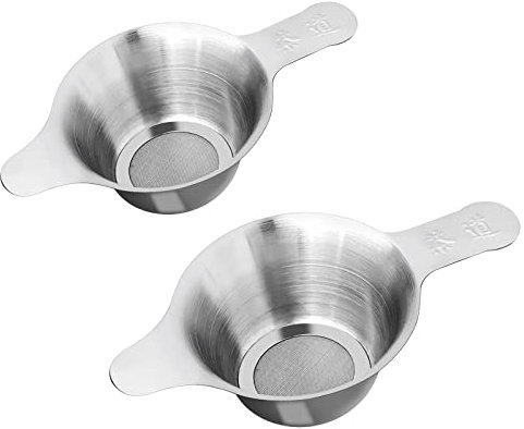 ICYANG Feinmaschiges Teesieb, 2 Stück, verschiedene Größen, Edelstahl, für losen Teeblätter, Filter mit Griff