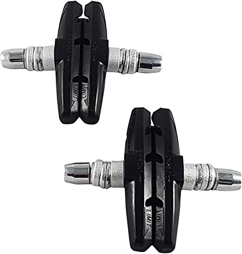 CZ Store Fahrrad-V-Brake-Set -|2 Paar Kompletter Satz Bremsbeläge für Fahrradbremse - Bremsbelag mit Unterlegscheiben & Muttern - Schwarz