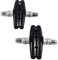 CZ Store Fahrrad-V-Brake-Set -|2 Paar Kompletter Satz Bremsbeläge für Fahrradbremse - Bremsbelag mit Unterlegscheiben & Muttern - Schwarz