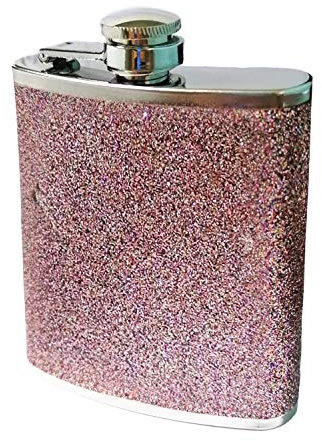 Prime Homewares Ladies' Hip Flasks (8oz Plain Multi Glitter) for Girls' Night Out, Party & Wedding Functions