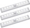 Luz LED para armario con sensor de movimiento, inalámbrica, por debajo del armario, funciona con pilas, sensor de movimiento, 10 LED, luz nocturna para armario, pasillo, escalera, pack de 3 unidades