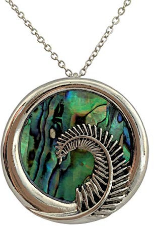Paua/Abalone Muschel Koru Fern Kettenanhänger aus Neuseeland