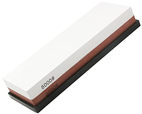 Utoolmart Pierre à aiguiser pour couteau en corindon Blanc 3000/8000 Grain Abrasif Benchstone pour l'affûtage de l'outil 1 pièce