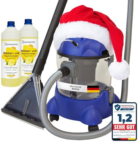 Albatros Nass-Trocken-Sauger Auto HYDRO 7500 + 2l Reinigungs-Shampoo- 4in1 Nasssauger Auto + Polster-Reiniger Auto - 1200 W, 20l Volumen, 22 kPa Saugleistung - Vergleichssieger Note: Sehr Gut
