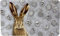 IHR - MCB 850100 - Frühstücksbrettchen, Ostern, Hase, Oh My Rabbit, Melamin, 24cm x 14,5cm, grau, spülmaschinengeeignet