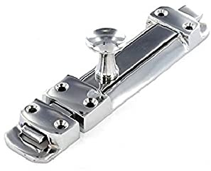 Golden Grace Security Slide Door Bolt, Polished Chrome, 150mm 6 | Includes screws for quick installation, featuring a metal construction and slim classic design to reinforce home security.