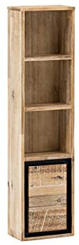 Woodkings® Bad Regal Jolo massiv Holz schmal Hängeregal Badschrank Hochschrank Badmöbel Badezimmer Wandschrank hängend Regal mit Tür Badezimmer Möbel