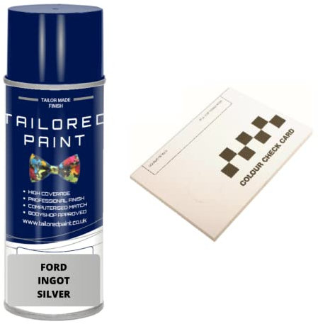 Tailored Paint Aerosol Spray Paint For Ford Fiesta Mk7 2009-Present Ingot Silver Metallic UX (Aerosol Spray)