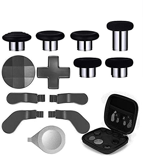 14IN1 Metal Alloy Thumbsticks Trigger D-Pads Button Set for Xbox One Elite Series 2 (Model 1797) Controller - Black