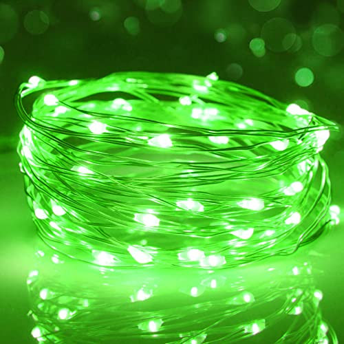 cshare Green Fairy Lights, Halloween Lights LED String Lights Battery Operated 9.8ft/3m 30LEDs IP65 Waterproof Tent Lights for Christmas Tree,Indoor Wedding Party Halloween Decorations Gifts (Green)