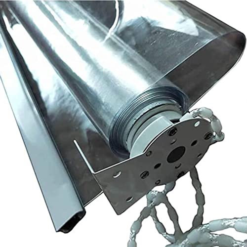 Jcnfa-Roller Blinds Roller Shade Blind Clear Roller Blind Outdoor Gazebo Clear Roller Blinds, Waterproof Windproof PVC Roll Up Shades, Balcony Pergola Curtain,160/170/180/190/200cm wide