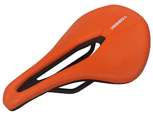YouLpoet Fahrradsitz MTB -Sattel bequemer Fahrradsattel für Männer Frauen, Gelbike Sitz für MTB Mountain Bike Road Bike Training Bike passt,Orange