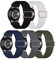 GBPOOT 5 Packs 22mm Nylon Cinturino intrecciato elastico Loop Compatibile con Samsung Galaxy Watch 3(45mm/44mm)/Watch 46mm/Gear S3 Classic/Frontier/Huawei GT2,Ricambio Elastica Band,22mm