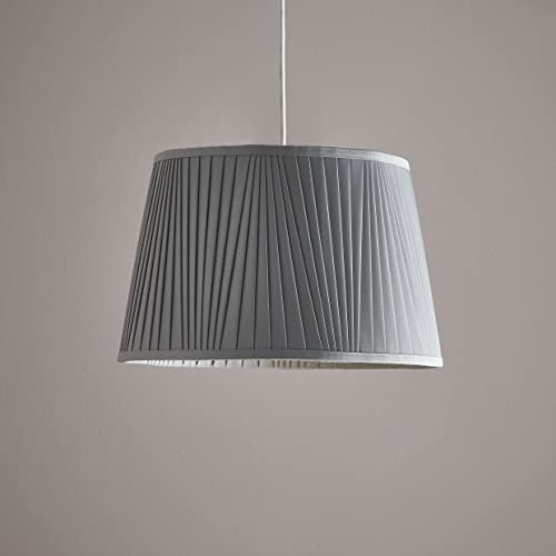 14 Shantung Pleat Black Light Shade Ceiling Table Lampshade Grey