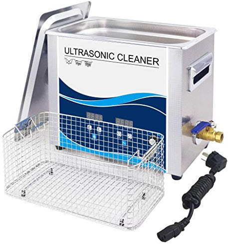 HUUGUltrasonic Cleaner 6.5L, Heated Ultrasonic Cleaners with Digital Timer for Jewelry Eyeglasses Lenses Necklaces Watches Rings Denture Coins-6.5L