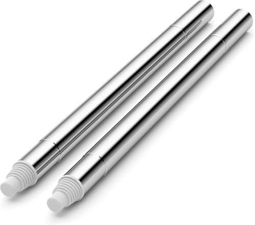 JOYMOOP 2 Pcs Mop Handle Extension Rods for Extending Flat Mop Adjustable Steel Mop Handle Bars
