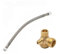 Tube d'admission 400 mm avec clapet anti-retour en laiton 3 ports 20 x 16 x 10 mm pour compresseur d'air