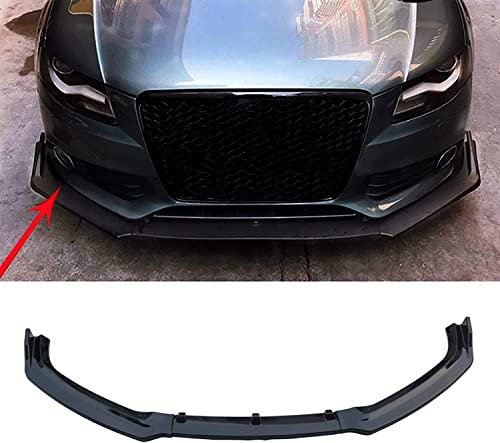 Auto Frontspoiler Frontlippe Spoiler für Audi A4 B8 2008 2009 2010 2011 2012 2013 2014 2015 2016 | FrontstoßStange Splitter FrontstoßStangenlippe Autoantikollisionsschutz