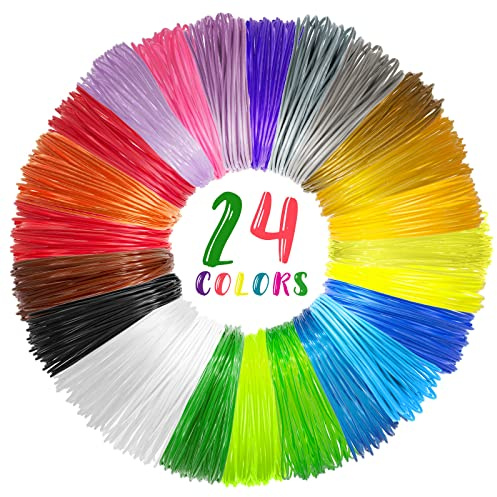 Vomika 24 Farben 3D Stift PLA Filament Nachfüllungen, 1,75 mm Drucklinie