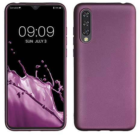 kwmobile Handyhülle für Xiaomi Mi 9 Lite Hülle - Silikon Case metallisch schimmernd - Schutzhülle Cover - Metallic Lavendel