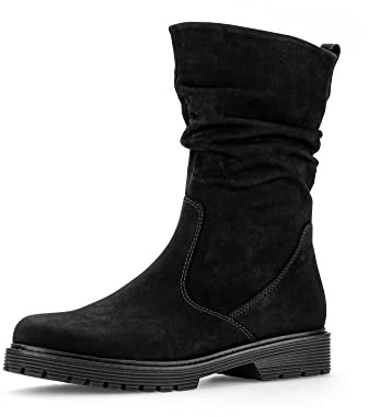 Gabor Damen Klassische Stiefeletten, Frauen Boots,Wechselfußbett,Moderate Mehrweite (G),Lammfell,schwarz,38 EU / 5 UK