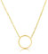 Made by Nami Minimalistische Halsketten mit Anhänger • Dezente Damen Edelstahl Halskette mit starkem Karabiner-Verschluss • Choker-Kette Frauen & Mädchen • Filigrane Gliederkette (Kreis Gold)