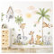 DEKO KINDERZIMMER XXL Wandsticker Baby Safari Tiere Wandtattoo Set Kinderzimmer Wandaufkleber Löwe Giraffe Elefant Babyzimmer Wanddeko DK1052-05