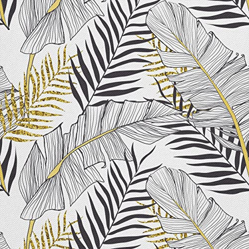 HEKO PANELS Stoff Oxford Wasserdichte Meterware Canvas-Stoff Polyester Stoff Zum Nähen Nähstoffe Dekostoffe Wasserabweisend Blickdicht Bananenblätter Palmblätter 1 Meter 155 x 100 cm