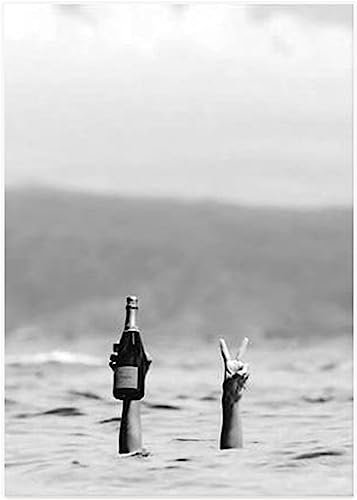 MKHFUW Leinwand Wandkunst Schwarz und Weiß Foto Feminist Poster Trendy Girl Fashion Home Wanddekoration - Ohne Rahmen (Foto-05,50x70cm*1)