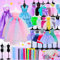 GOLMUD 1000+ PCS Kreatives DIY Bastelset für Mädchen, Modedesign Set mit 4 Mannequins, Stoff & Zubehör, Pädagogisches Lernspielzeug, für Ideales Geschenke ab 6 7 8 9 10 11 12 Jahren